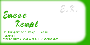 emese kempl business card